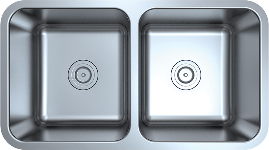 BE ULTRA16 205 without grids central hole Stainless Sinks
